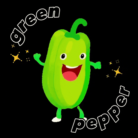 Happy Green Pepper GIF