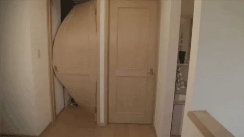trippy walking GIF