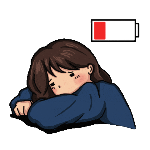 Tired Mood Sticker by Penti