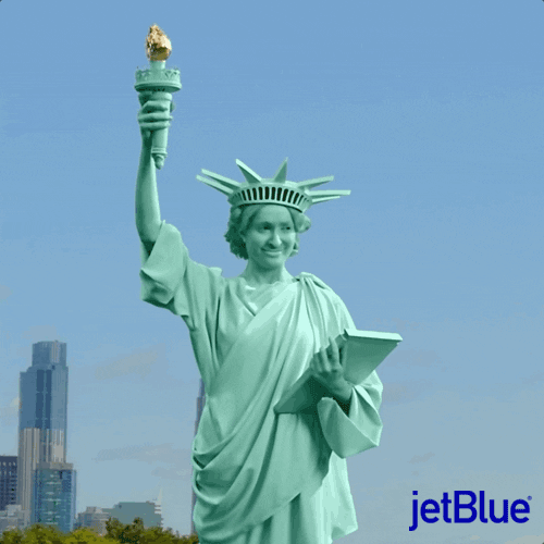 Happy New York GIF by JetBlue