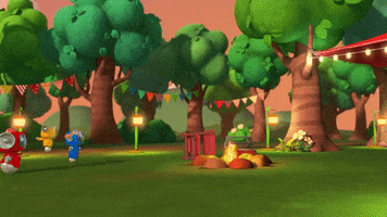 Party Camping GIF by moonbug