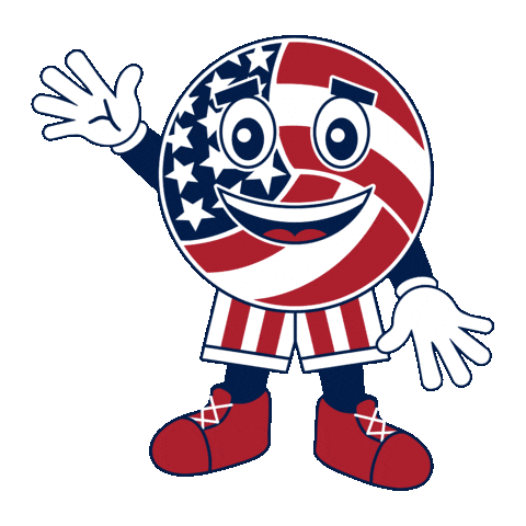 Sports Mascot Volleyball Spike Sticker by USA Volleyball