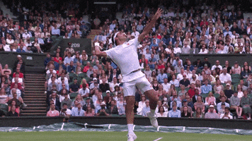 Smash Roger Federer GIF by Wimbledon