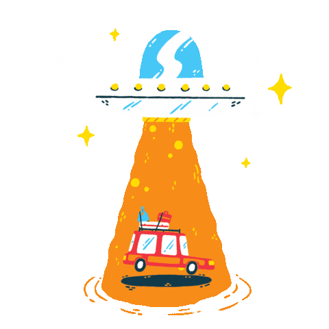 Flying Saucer Animation Sticker by Matt Joyce