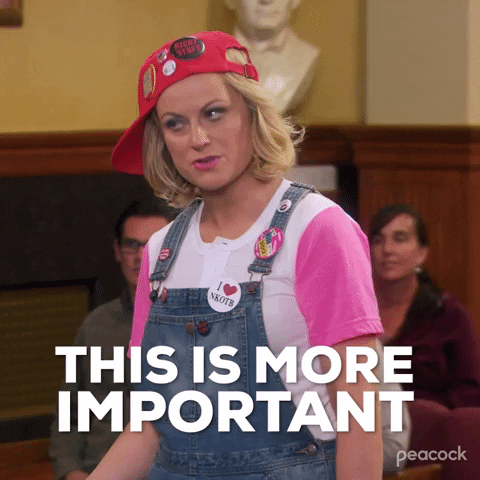 This Is More Important Season 6 GIF by Parks and Recreation