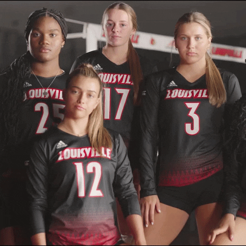 Team Volleyball GIF by Louisville Cardinals