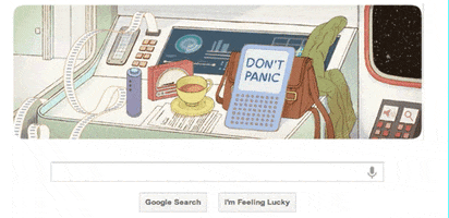 Hitchhikers Guide To The Galaxy Dont Panic GIF by Digg