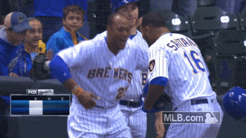 Flexing Milwaukee Brewers GIF by MLB