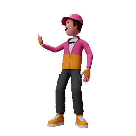 3D Wave Sticker by Huppa