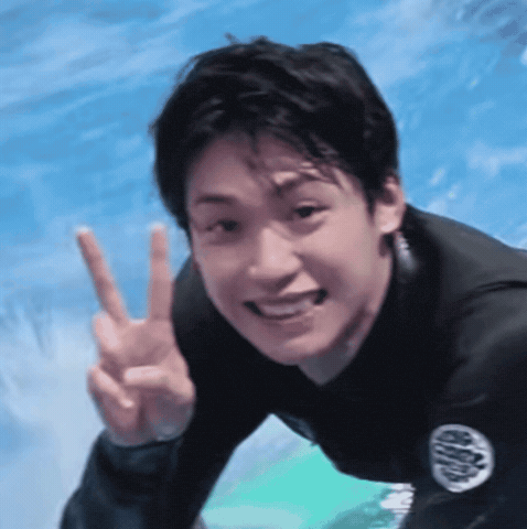 Surfing Posing GIF