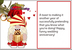 Happy Anniversary Gnome GIF