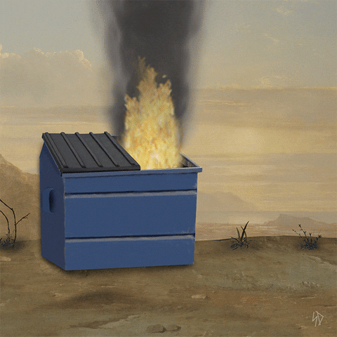 Dumpster Fire GIF by Scorpion Dagger