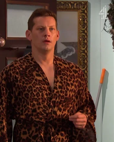 Staying In Leopard Print GIF by Hollyoaks
