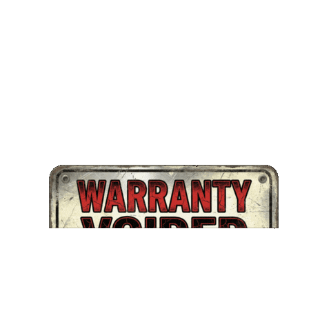 Warranty Voided Sticker by Dirtbag Brands