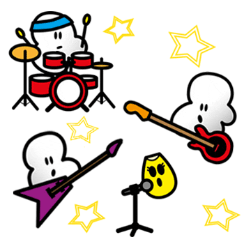 Rocking Out Rock Band Sticker by papuzze