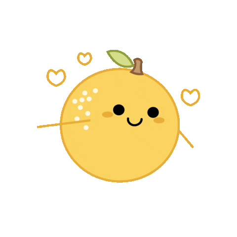 Heart Orange Sticker