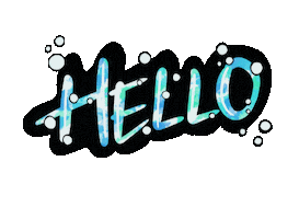 Lettering Hello Sticker