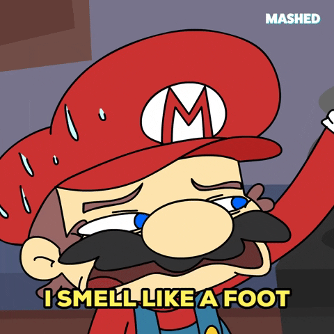 Stinks Super Mario GIF by Mashed