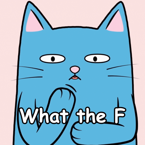 Blue Cat What GIF