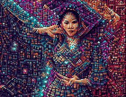 Pixel Art Ladies GIF by Justin