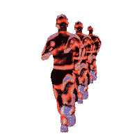 Synth Running Sticker by Fluoro_London