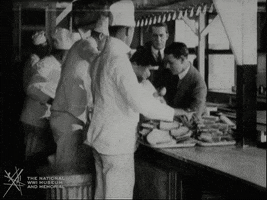 NationalWWIMuseum black and white chef military footage GIF