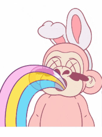 Pink Rainbow GIF