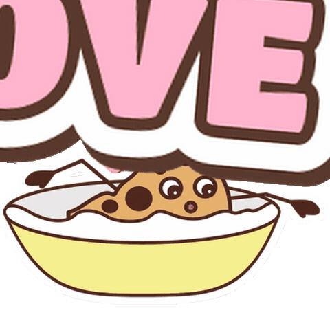 Love You Cookie Sticker by Scribble Snacks