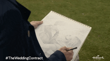 Drawing Sketching GIF by Hallmark Channel
