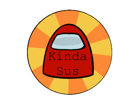Kinda Sus Red Among Us Sticker Suspicious Impostor Red is