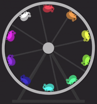 Rainbow Walking GIF