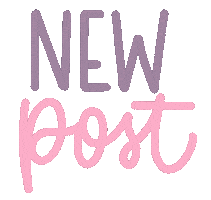 New Post Lettering Sticker