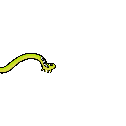 Snake Worm Sticker by Camille Potte