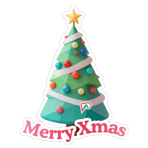 Happy Christmas Tree Sticker by Passionationco