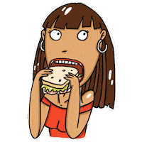 Girl Sandwich Sticker