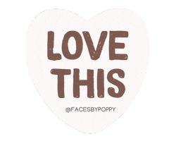 Heart Love Sticker by FACES BY POPPY