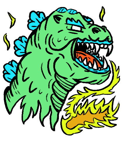 Monster Godzilla Sticker