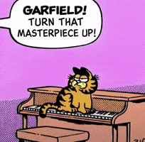 Garfield Turn That Up GIF