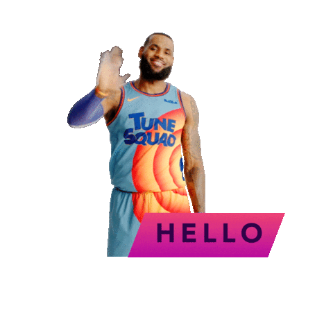 Lebron James Hello Sticker by Space Jam