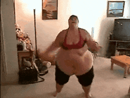 fat woman GIF