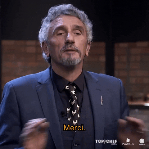 French Thank You GIF by Top Chef Brasil