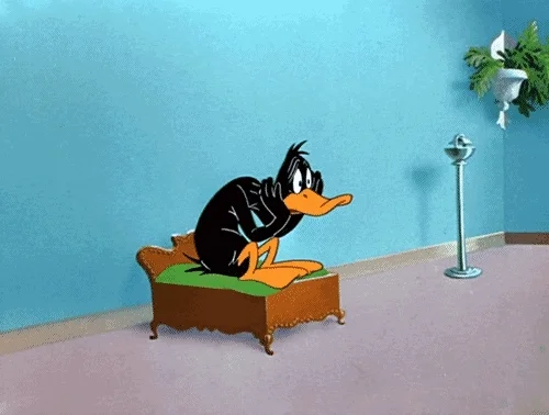 Daffy Duck Waiting GIF
