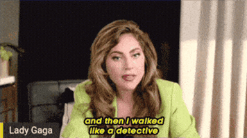 Lady Gaga Detective GIF