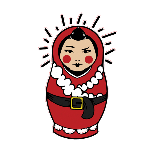 Nesting Doll Art Sticker by Mamasons