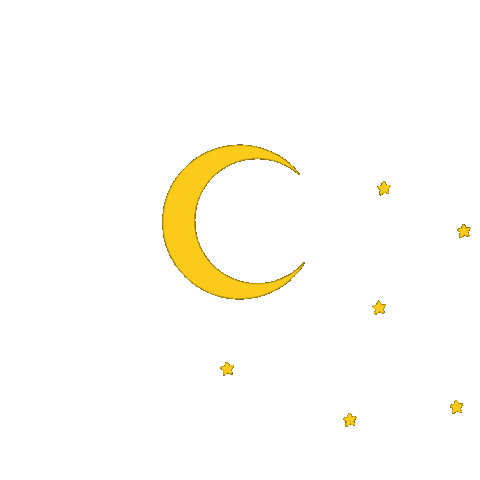 Stars Moon Sticker