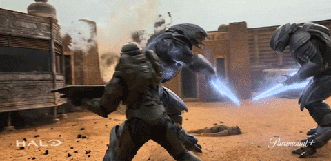 Giphy - Master Chief Fight GIF by Paramount+