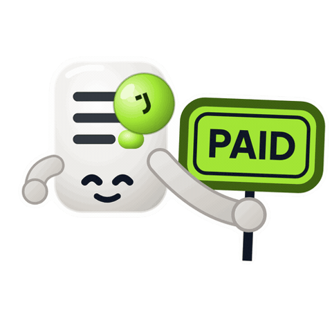 Jiffy Invoice Sticker