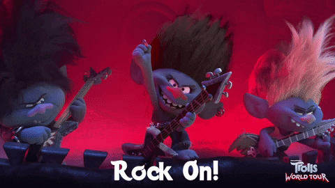 Rock On Trolls World Tour GIF by DreamWorks Trolls - Rock On Trolls World Tour GIF by DreamWorks Trolls