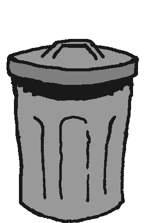 garbage can clip art black and white
