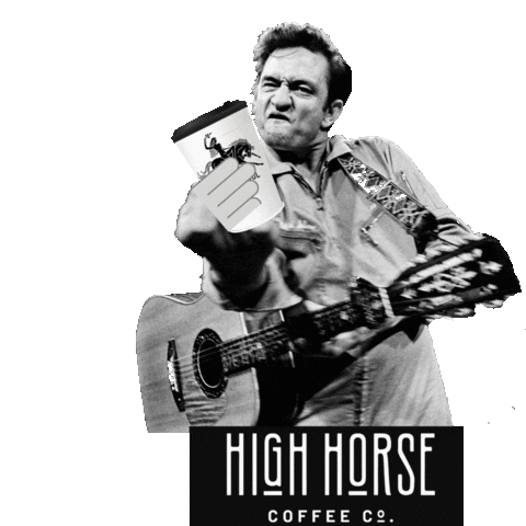 Johnny Cash Sticker by High Horse Coffee Company
